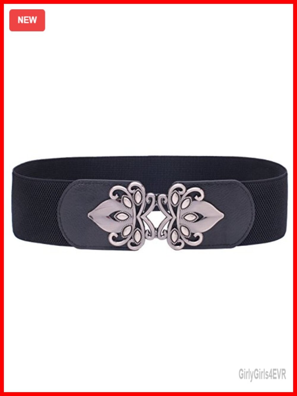 Womens Vintage Wide Elastic Stretch Waist Belt Retro Cinch Belt